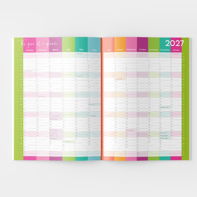 2027 A4 Planning Book - Harlequin Palm