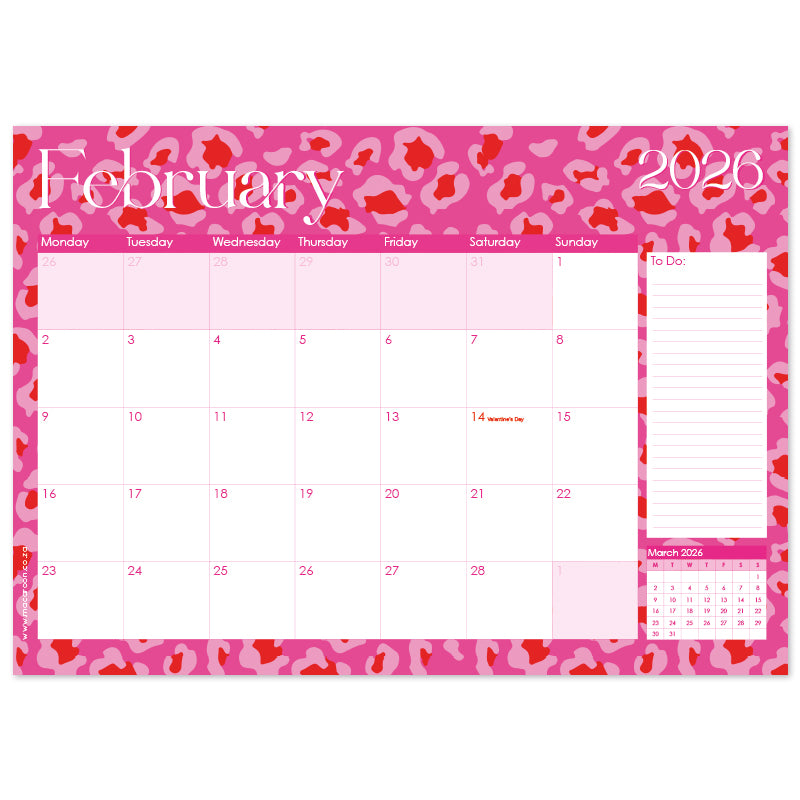 2026 Desk Calendar - Lumo Leopard