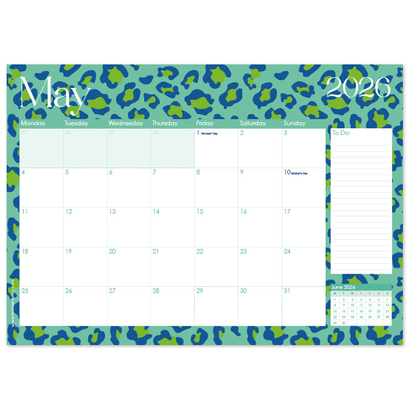 2026 Desk Calendar - Lumo Leopard