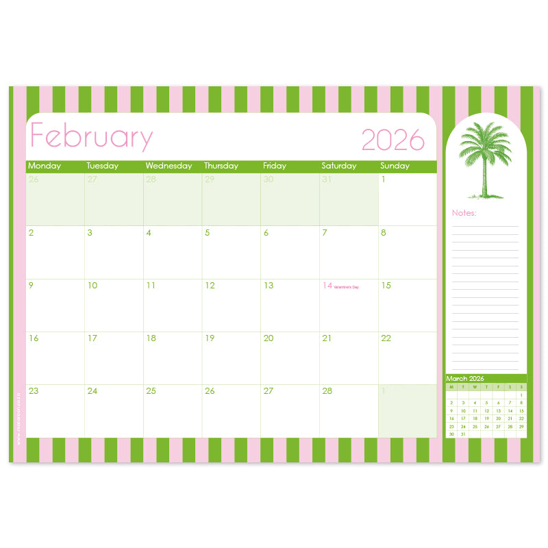 2026 Desk Calendar - Palm Royale