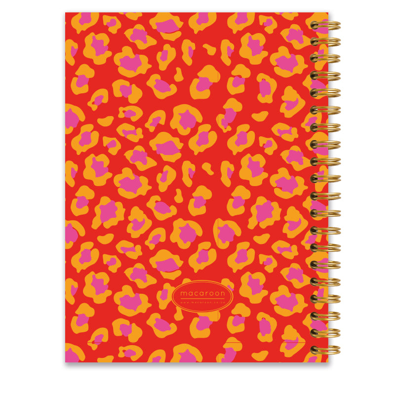 Personalised Journal - Lumo Leopard - Coral