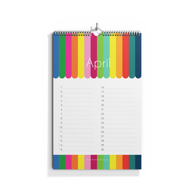 Celebration Calendar - Circus Stripe