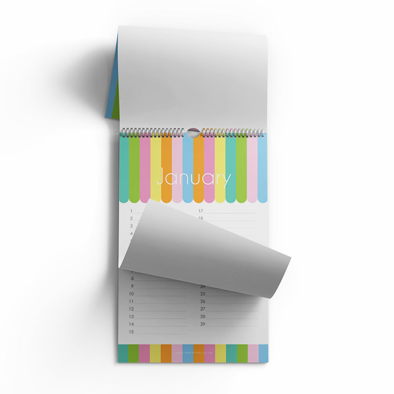 Celebration Calendar - Sorbet Stripe