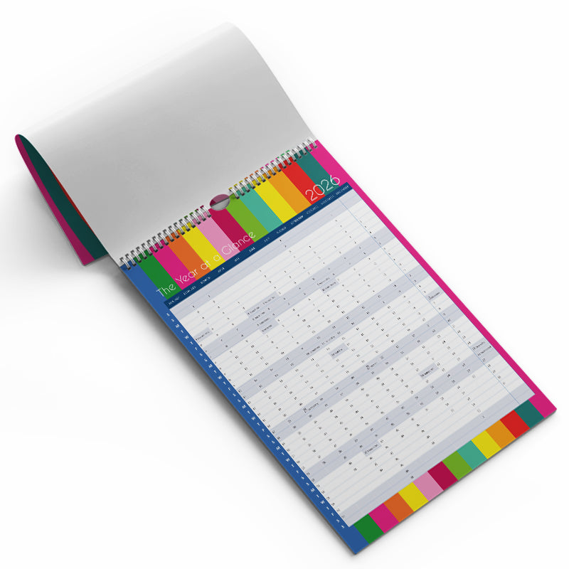 2026 A3 Monthly Wall Planner - Circus Stripe