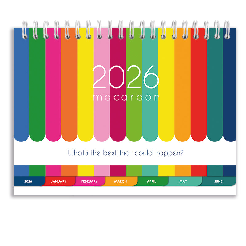 2026 Tabbed A5 Tent Calendar - Circus Stripe