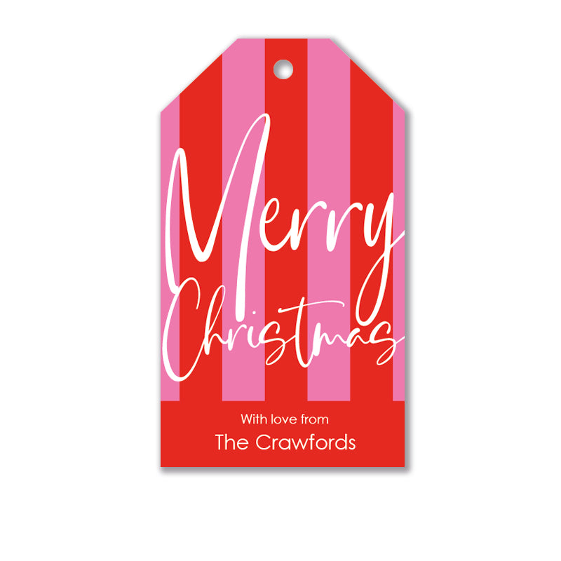 Personalised Gift Tag Set - Merry Christmas - Ruby