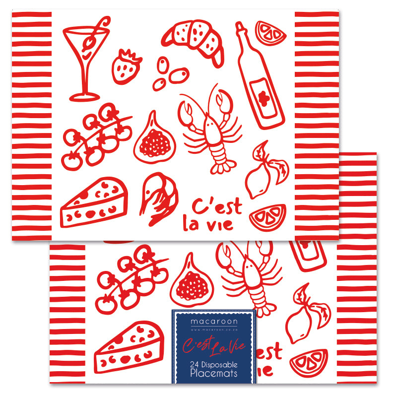Disposable Placemats - C'est La Vie