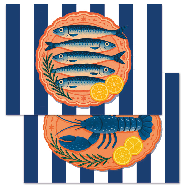 Disposable Placemats - Citrus Seaside