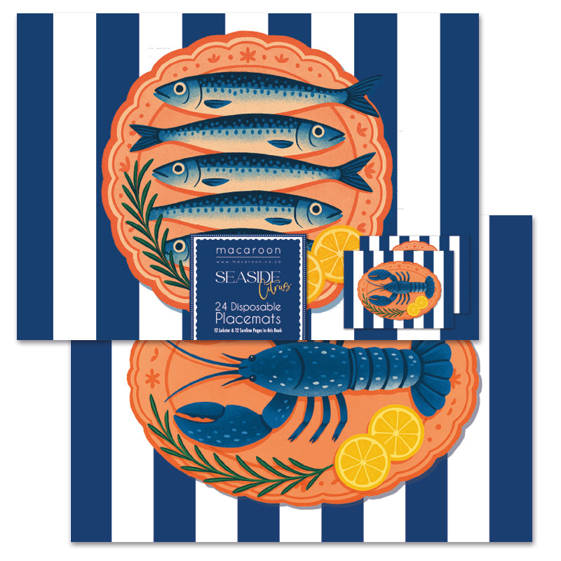 Disposable Placemats - Citrus Seaside