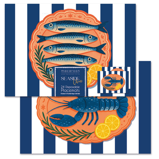 Disposable Placemats - Citrus Seaside
