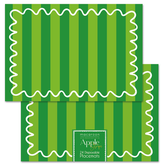 Disposable Placemats - Apple Stripe