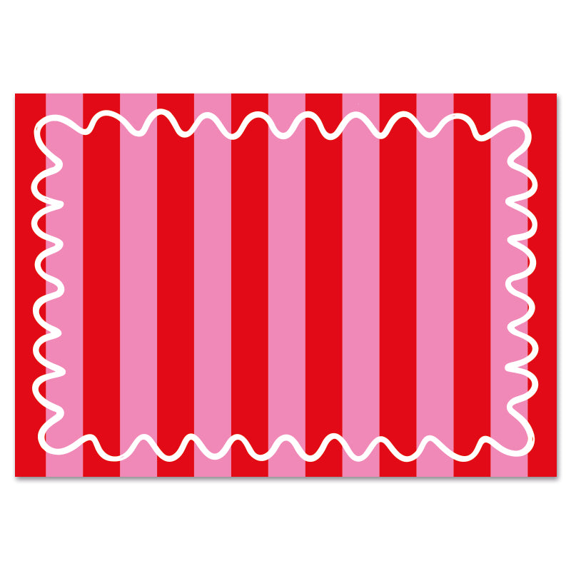 Disposable Placemats - Cherry Stripe