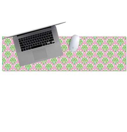 Designer Tech Strip / Desk Mat - Palm Royale Pink