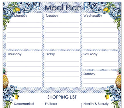 A4 Menu & Shopping Planner - Dolce & Banana