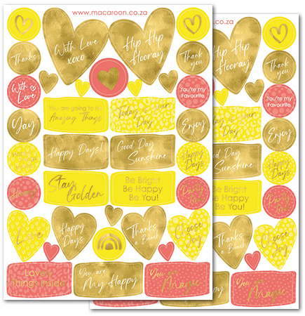Stay Golden - Foiled Greeting Stickers - Canary - Search Results