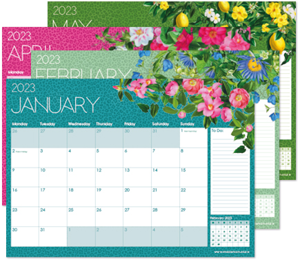 2023 Desk Calendar - Colourful Camellia
