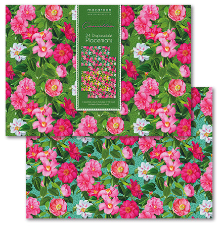 Disposable Placemats - Colourful Camellia
