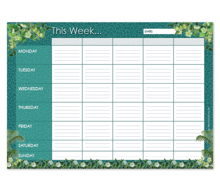 Weekly Planner - Cape to Congo - Tanzanite