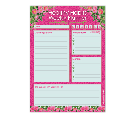A5 Healthy Habits Planner - Cape to Congo - Ruby