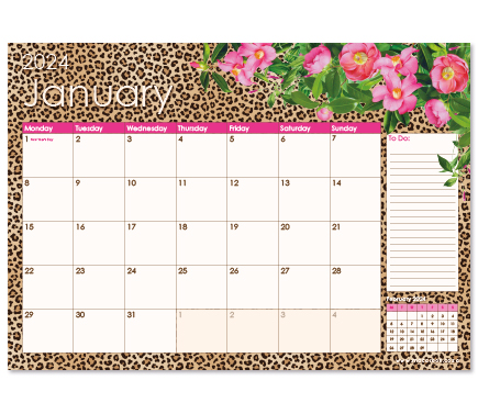 2024 Desk Calendar - Wild Camellia