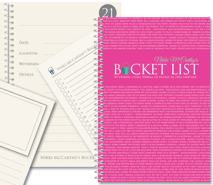 macaroon personalised stationery bucket list journal pink bucket list format