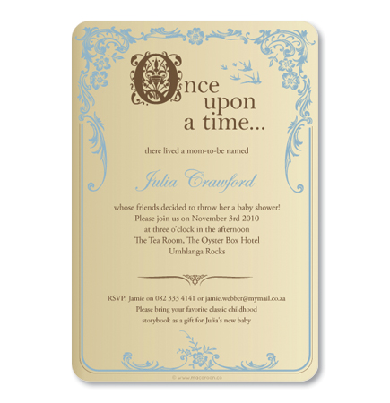 Storytime - Blue - Baby Shower Invitations Storytime - Blue - Baby Shower Invitations