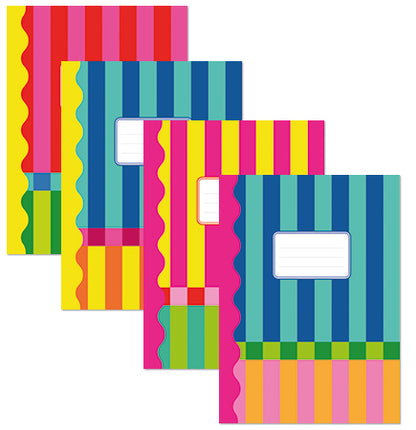 Designer Book Cover Set - Circus Stripe