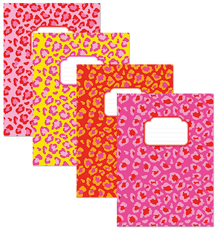 Designer Book Cover Set - Ruby Leopard