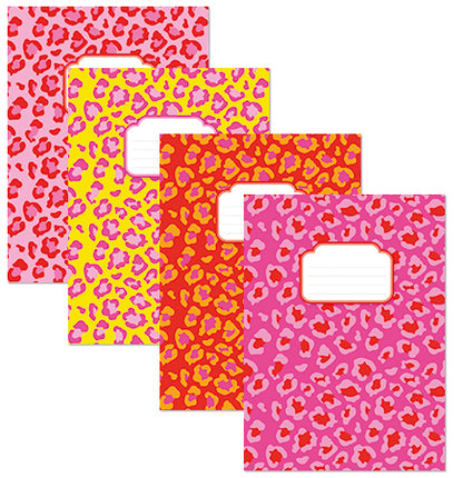Designer Book Cover Set - Ruby Leopard