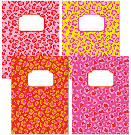 Designer Book Cover Set - Ruby Leopard