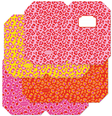 Designer Book Cover Set - Ruby Leopard