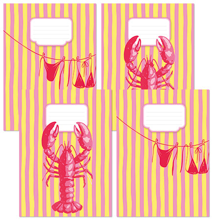 Designer Book Cover Set - Sorbet Seaside