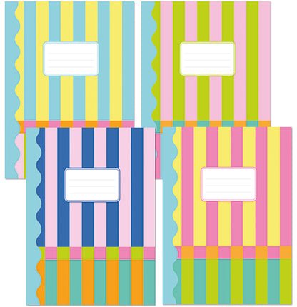 Designer Book Cover Set - Sorbet Stripe