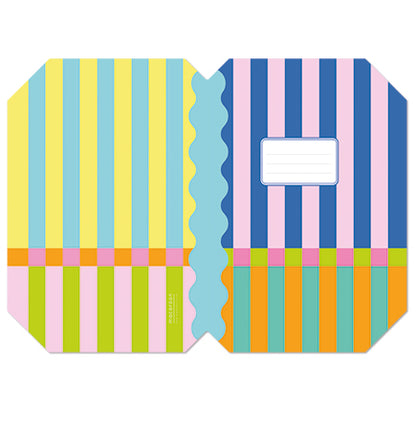 Designer Book Cover Set - Sorbet Stripe