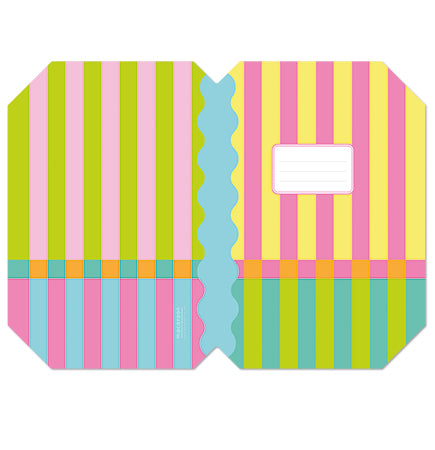 Designer Book Cover Set - Sorbet Stripe