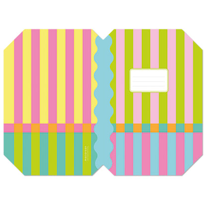 Designer Book Cover Set - Sorbet Stripe