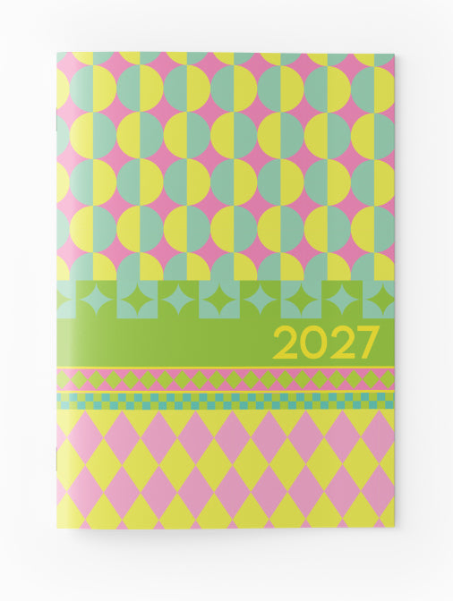 2027 A4 Planning Book - Harlequin Sorbet