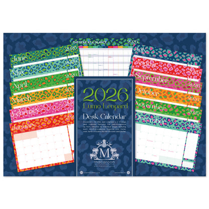 2026 Desk Calendar - Lumo Leopard