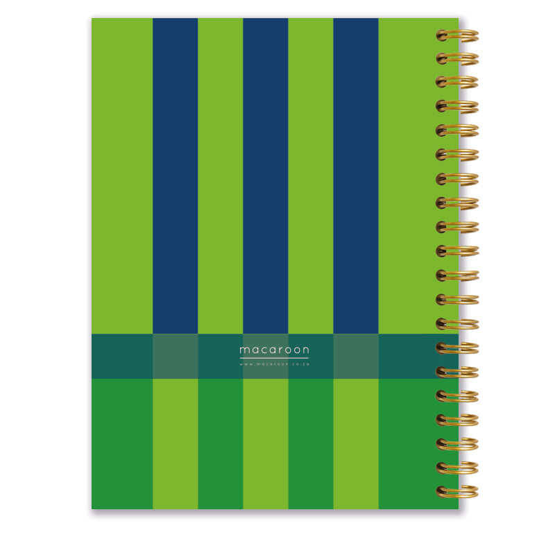 Personalised Journal - Circus Stripe - Emerald