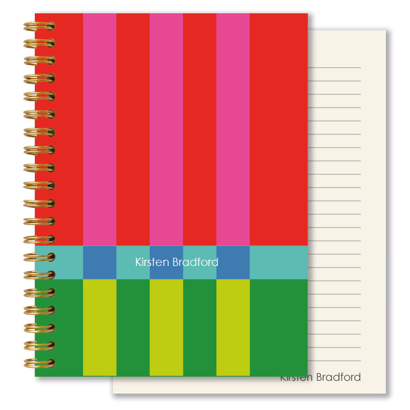 Personalised Journal - Circus Stripe - Obsession