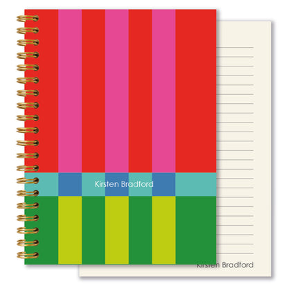 Personalised Journal - Circus Stripe - Obsession