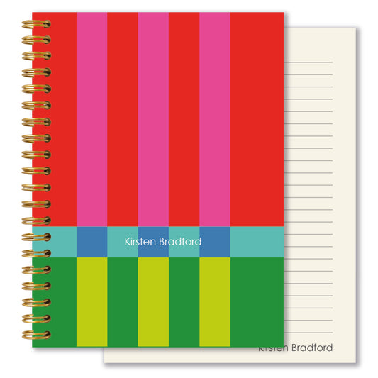 Personalised Journal - Circus Stripe - Obsession