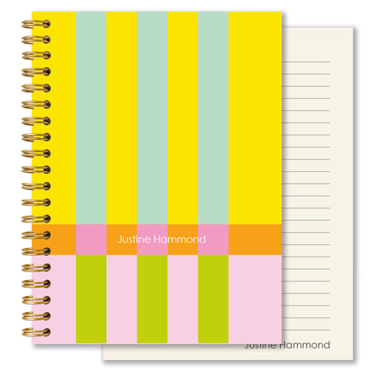 Personalised Journal - Circus Stripe - Pastel