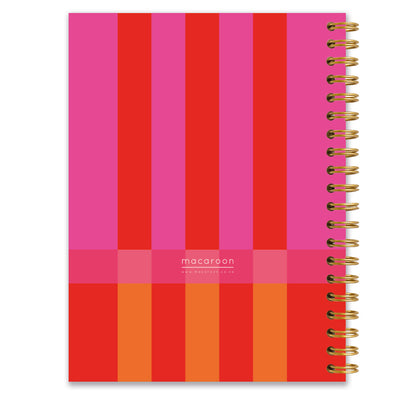 Personalised Journal - Circus Stripe - Ruby