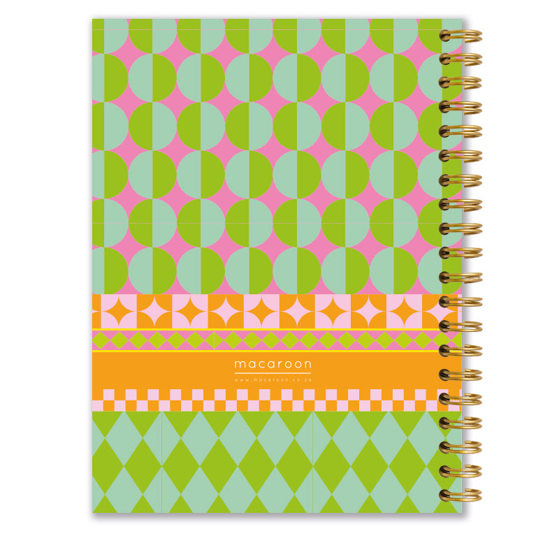 Personalised Journal - Harlequin Stripe - Sorbet
