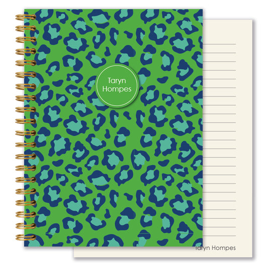 Personalised Journal - Lumo Leopard - Emerald