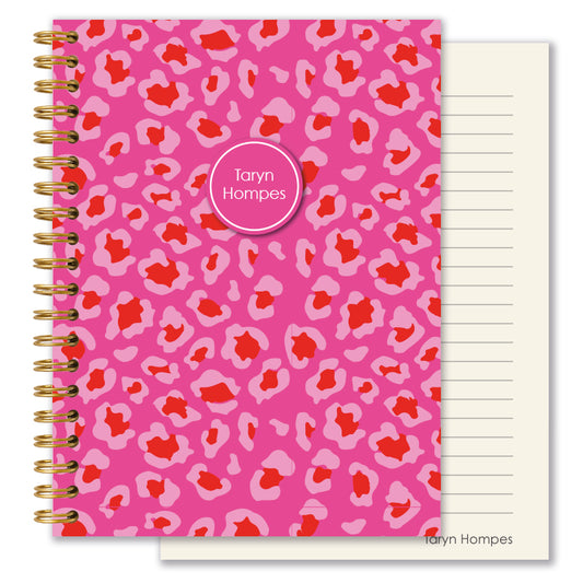Personalised Journal - Lumo Leopard - Ruby