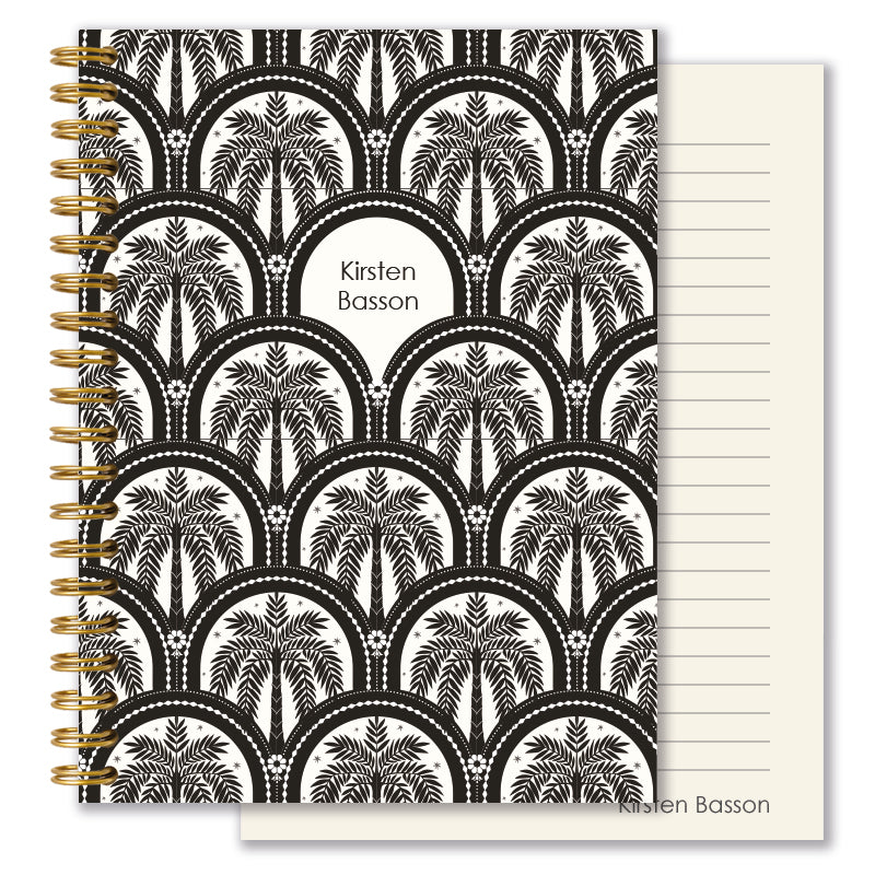 Personalised Journal - Palm Beach Black