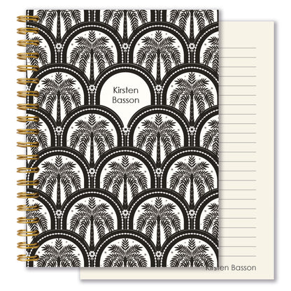 Personalised Journal - Palm Beach Black