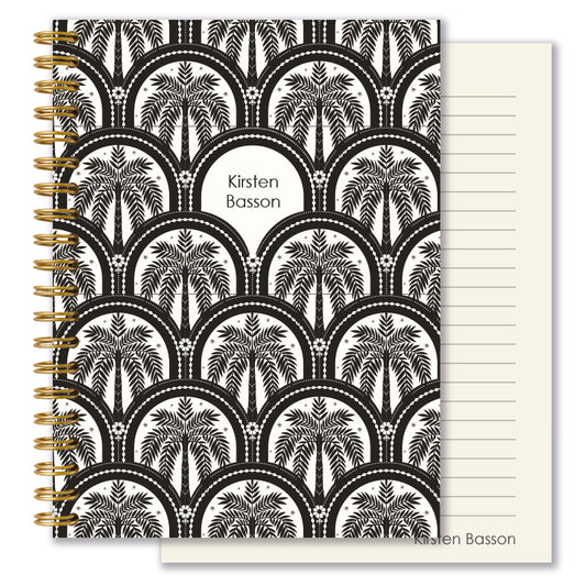 Personalised Journal - Palm Beach Black